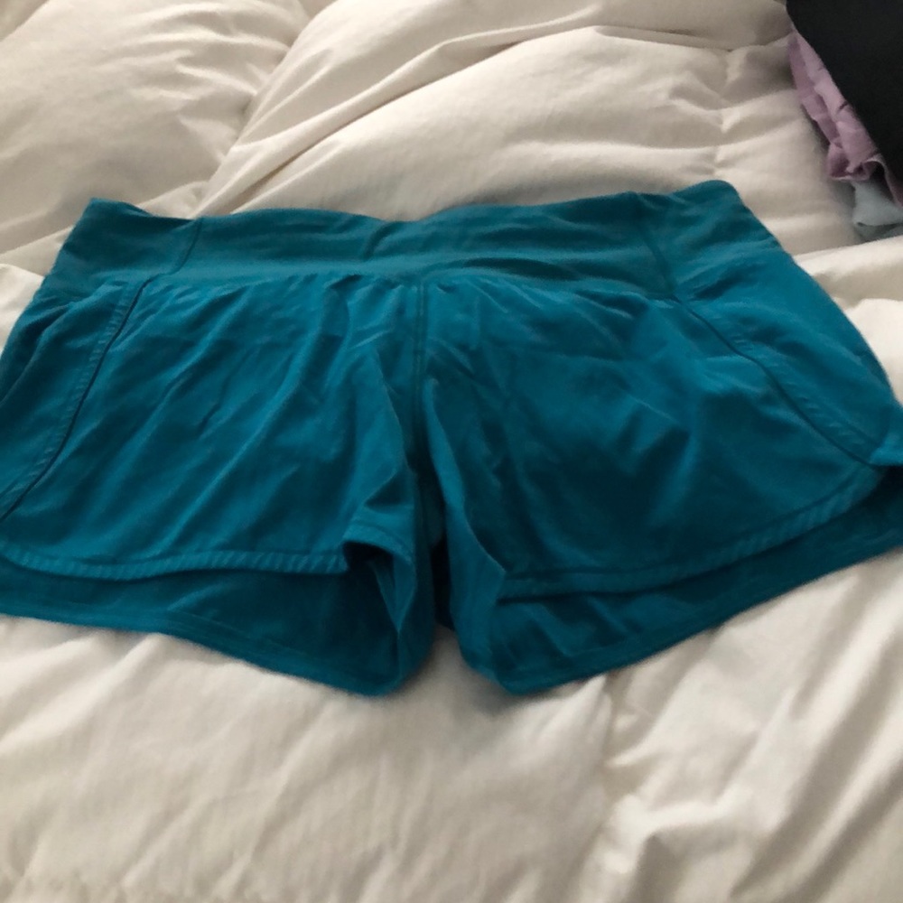 Teal Lululemon shorts